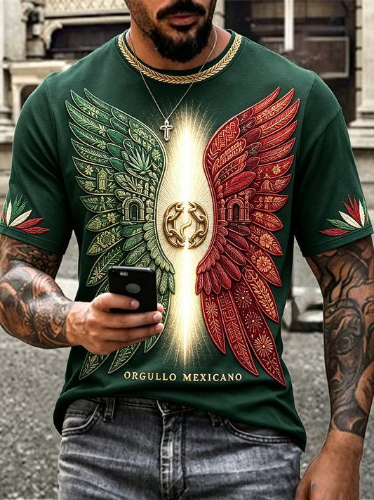 Men's Mexico Independence Day Art Printed T-Shirt