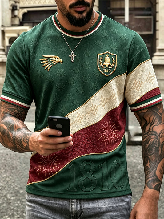 Men's Mexico Independence Day Art Printed T-Shirt