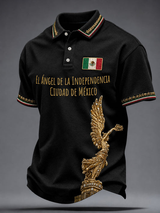 Men's Mexico Independence Day Art Printed Casual Tops