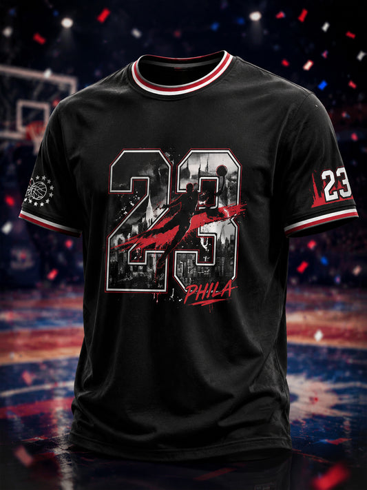 Men's America Basketball Printed T-shirt