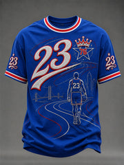 Men's Gift For Basketball Fans No.23 Print Casual Tee
