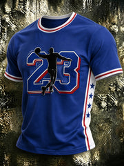Men's America Basketball Printed T-shirt