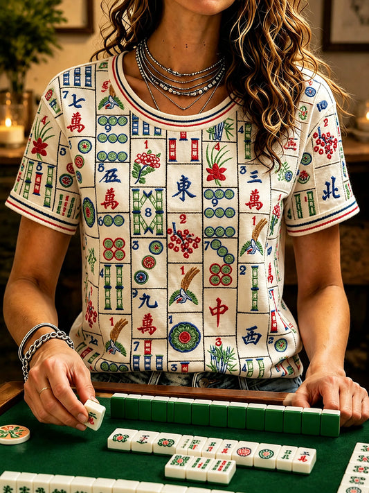 Women's Mahjong Casual T-Shirts
