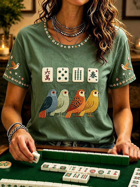 Women's Mahjong Casual T-Shirts