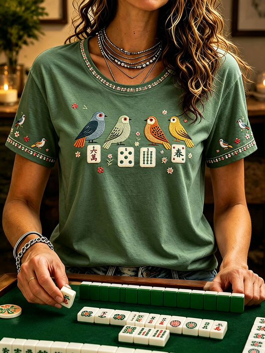 Women's Mahjong Casual T-Shirts