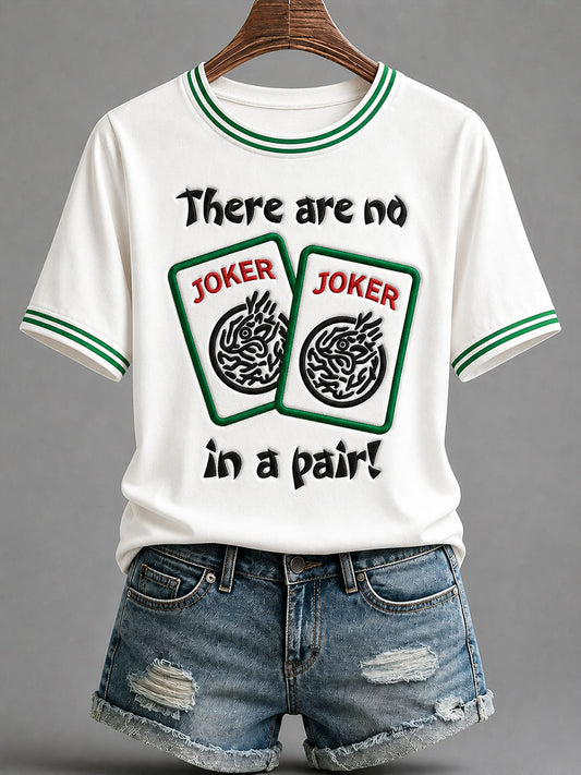 Women's Mahjong Print Casual T-Shirt
