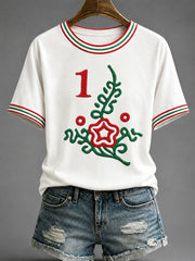 Women's Mahjong Print Casual T-Shirt