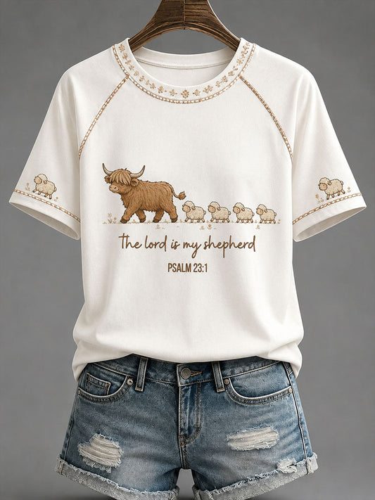 Women's "The Lord Is My Shepherd" Faith Casual T-shirt