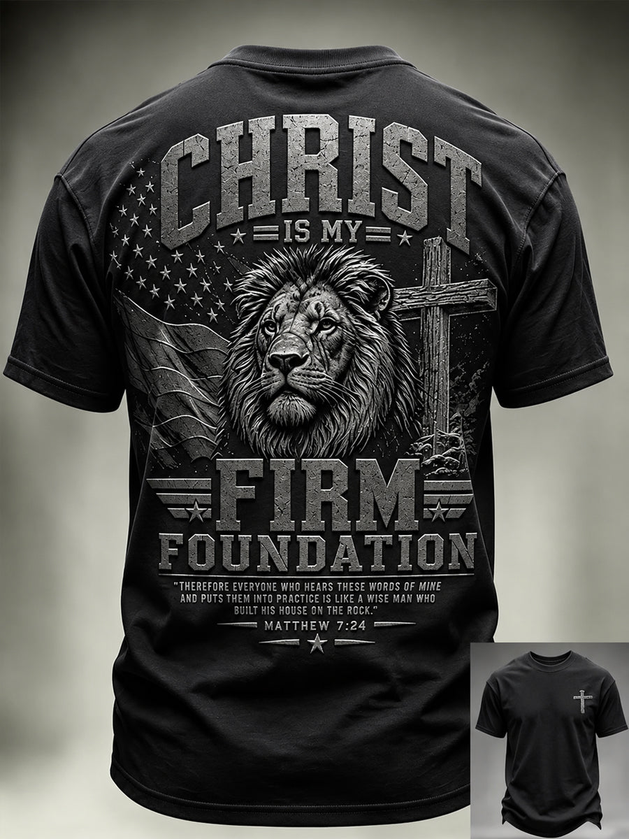 Men's Christian Christ Is My Firm Foundation Short Sleeve t-shirt