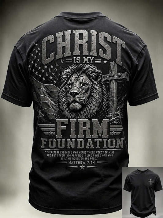 Men's Christian Christ Is My Firm Foundation Short Sleeve t-shirt