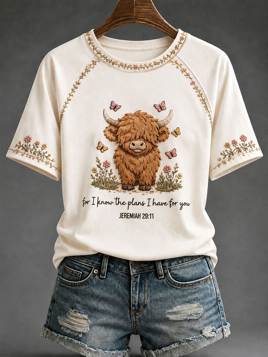 Women's "For I Know The Plans I Have For You" Faith Casual T-shirt