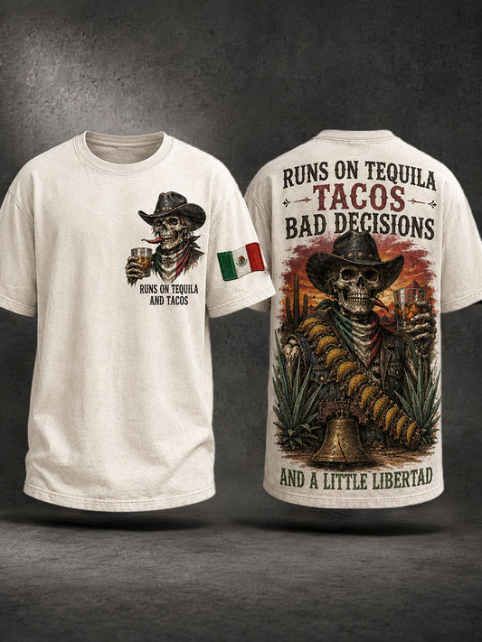 Men's Mexico Independence Day Art Printed T-shirt
