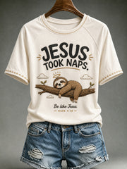 Women's Christian Jesus Took Naps Be Like Jesus Short Sleeve T-shirt