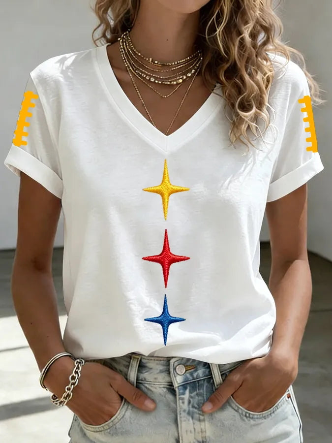 Women's Pittsburgh Football Short-sleeved T-shirt
