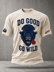 Men's Football Bulls Bills Lover Go Good Printed T-shirt