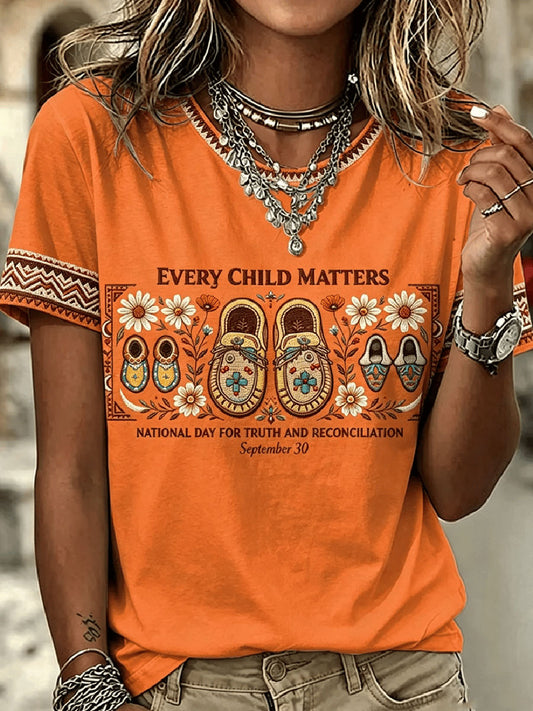 Women's Every Child Matters Printed Casual T-shirt