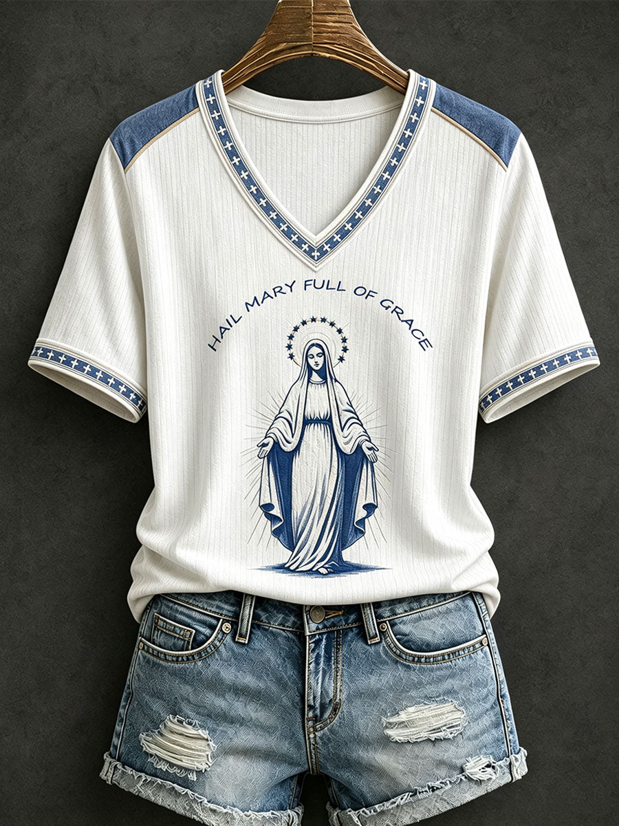 Women's Hail Mary Full Of Grace T-shirt