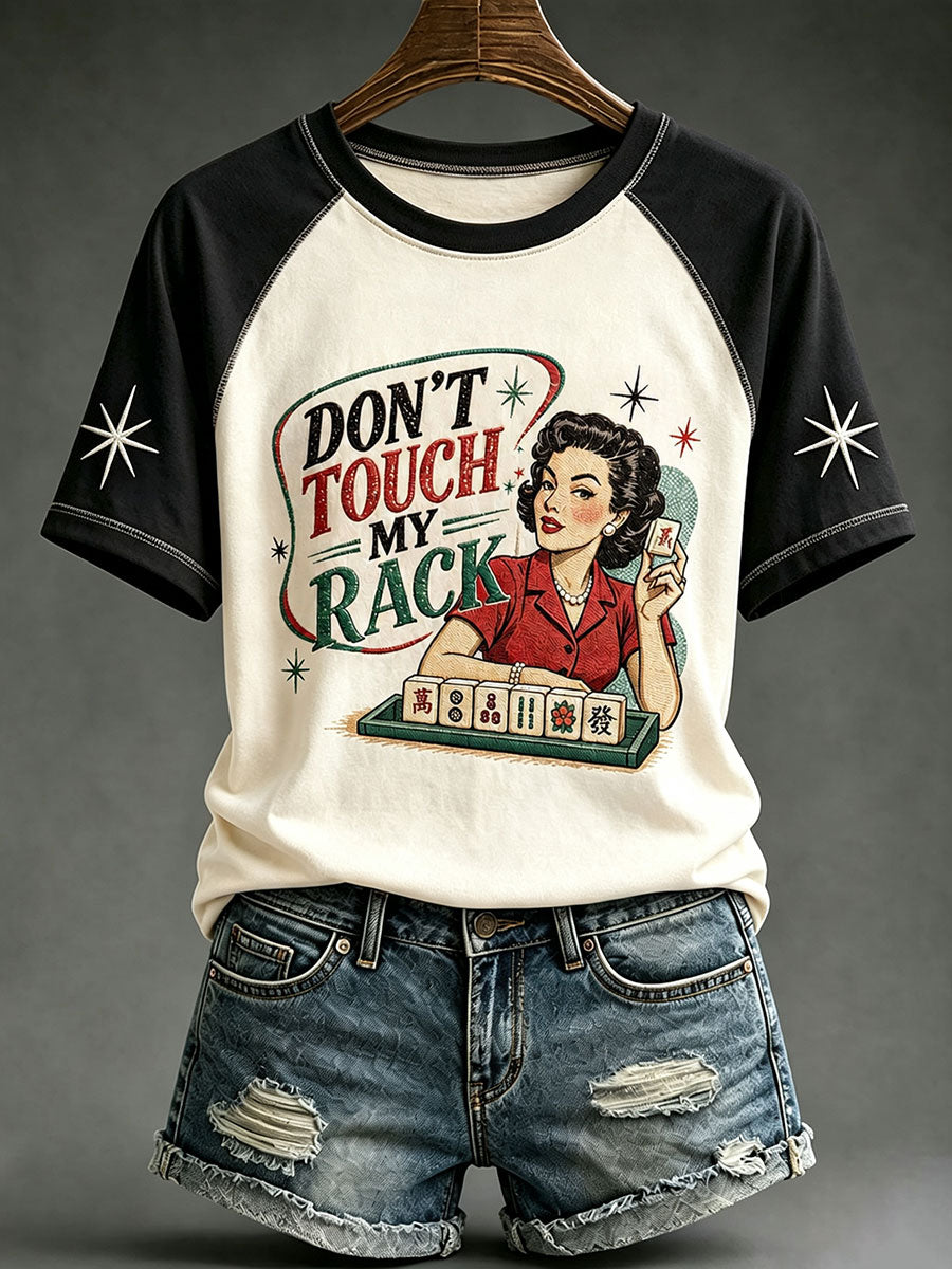 Women's Retro Casual Mahjong T-Shirts