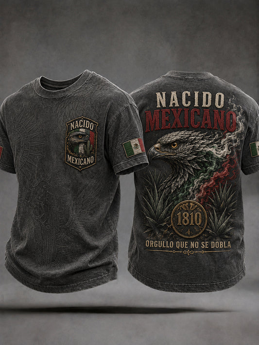 Men's Mexico Independence Day Art Printed T-shirt