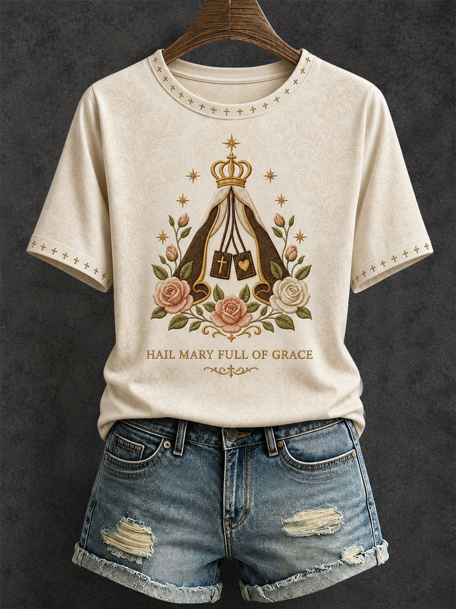 Women's Hail Mary Full Of Grace T-shirt