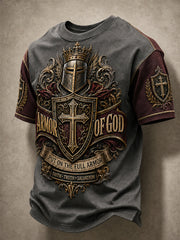 Men's Armor Of God Print Casual Tee