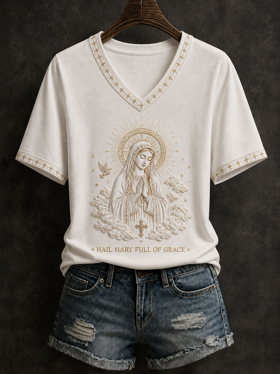 Women's Hail Mary Full Of Grace T-shirt
