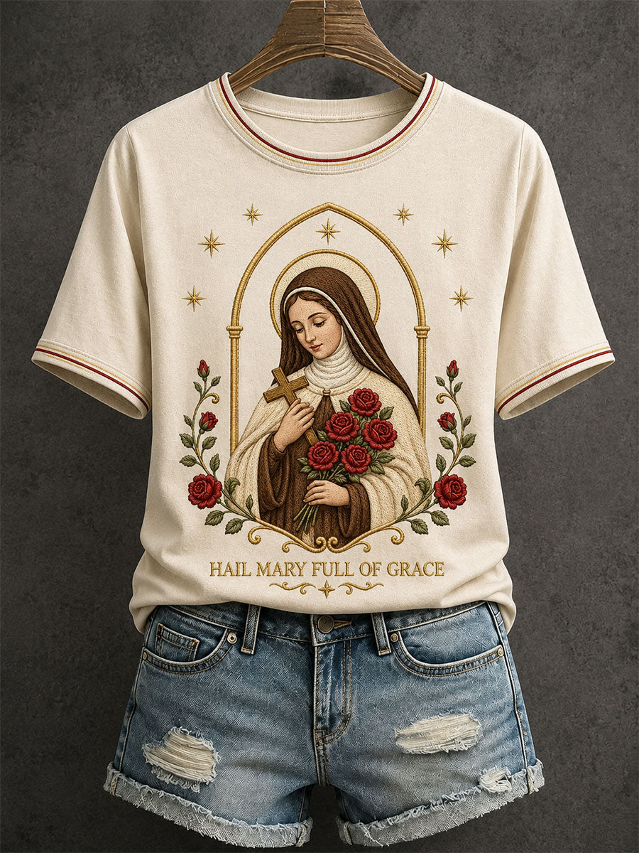 Women's Hail Mary Full Of Grace T-shirt