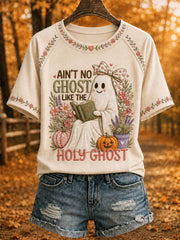 Women's 'Ain't No Ghost Like The Holy Ghost' Printed Casual T-Shirt