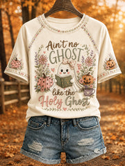 Women's 'Ain't No Ghost Like The Holy Ghost' Printed Casual T-Shirt