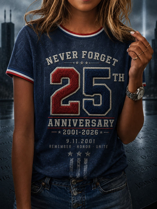 Women's 9.11 Never Forget Printed T-shirt