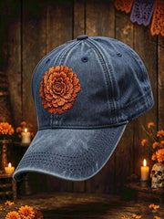 Unisex Mexico Day of The Dead Floral Art Printed Hat