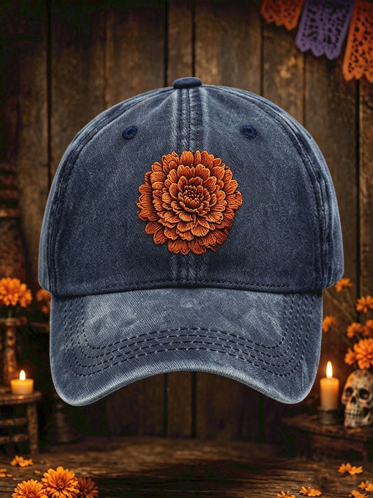 Unisex Mexico Day of The Dead Floral Art Printed Hat