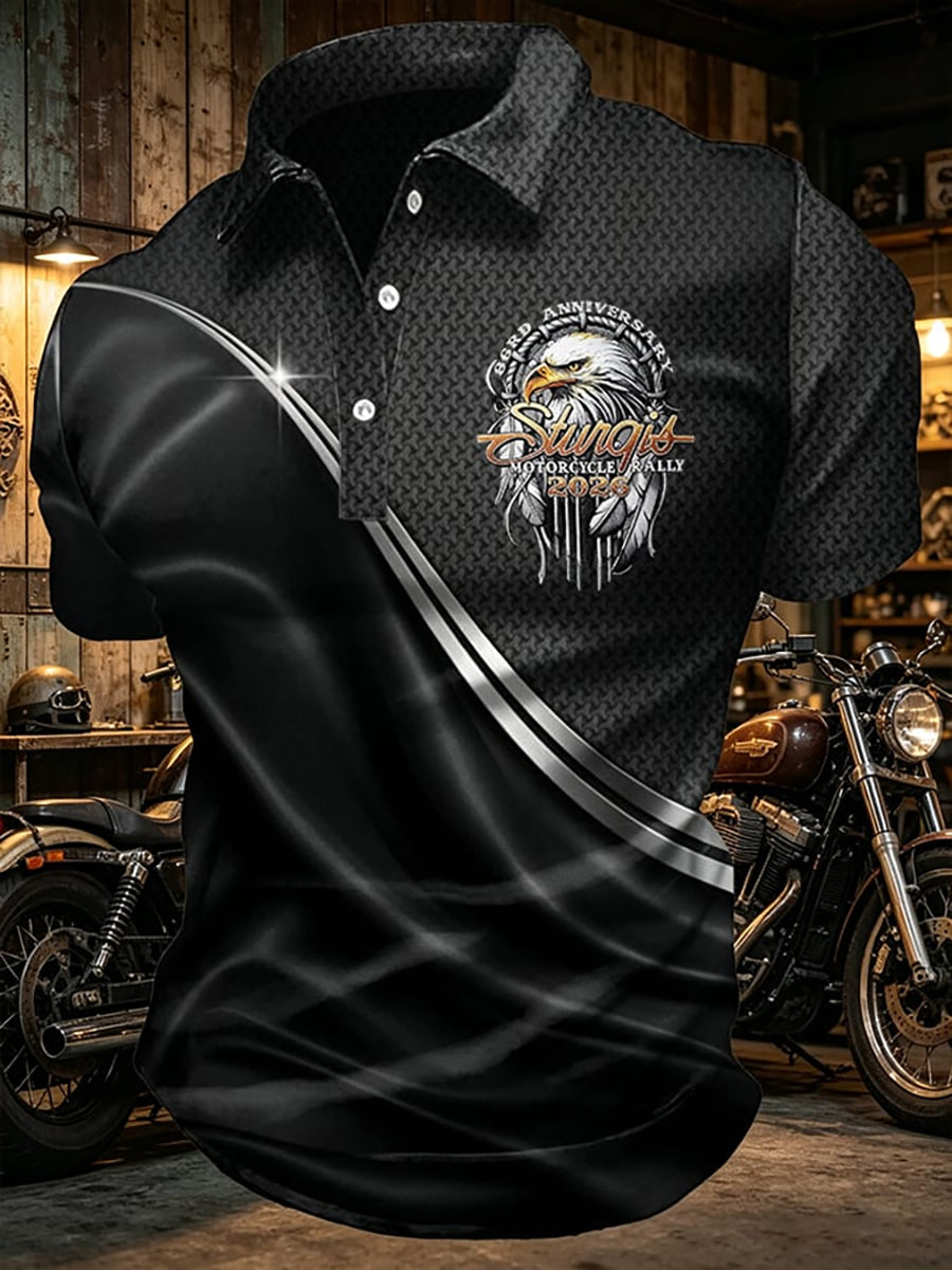 Men's Motorcycle Rally Printed Shirt