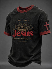 Men's Faith “JESUS” Printed T-shirt