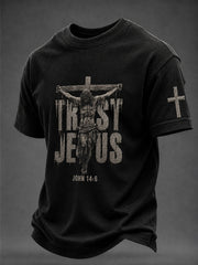 Men's Faith “TRUST JESUS” Printed T-shirt