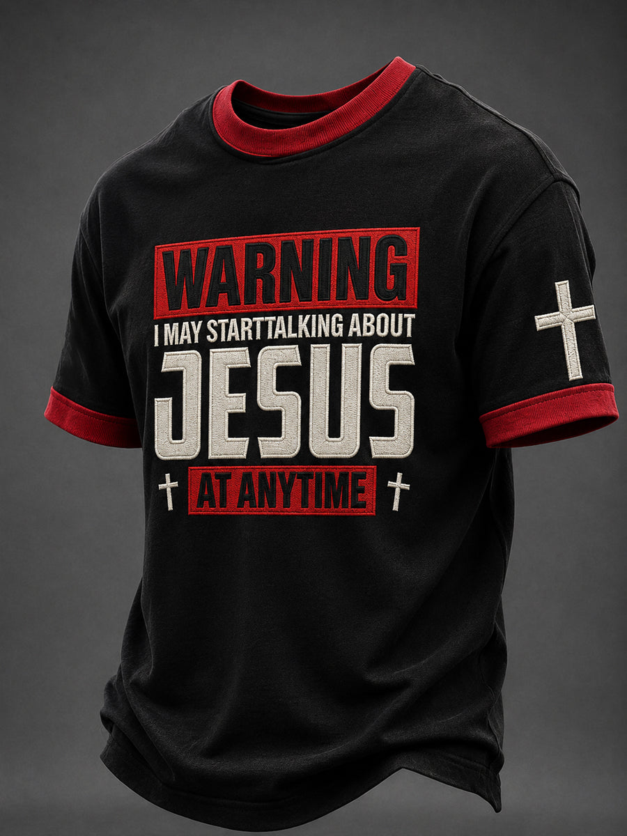 Men's Faith “JESUS” Printed T-shirt