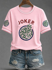 Women's Mahjong Print Casual T-Shirt