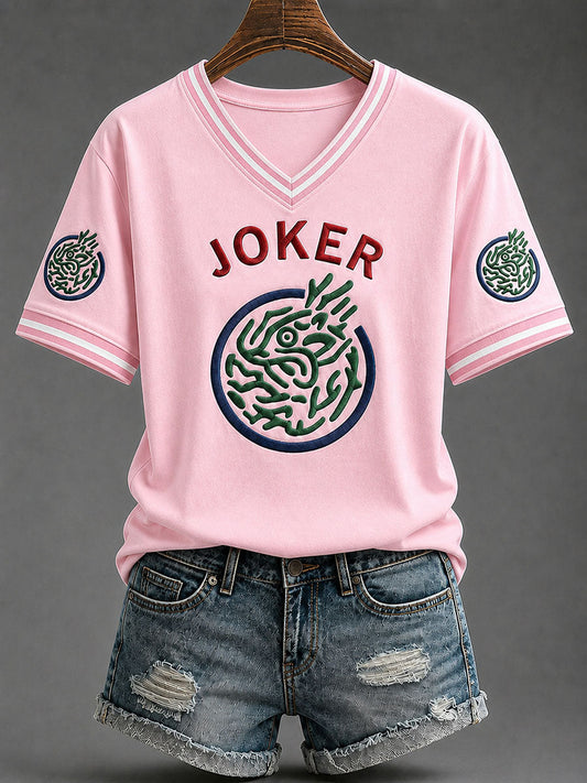 Women's Mahjong Print Casual T-Shirt