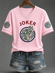 Women's Mahjong Print Casual T-Shirt