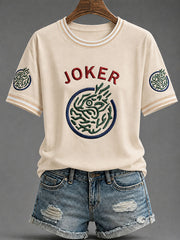 Women's Mahjong Print Casual T-Shirt