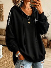 Women’s 'Faith Over Fear' Printed Casual Hoodie