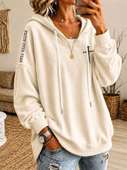 Women’s 'Faith Over Fear' Printed Casual Hoodie