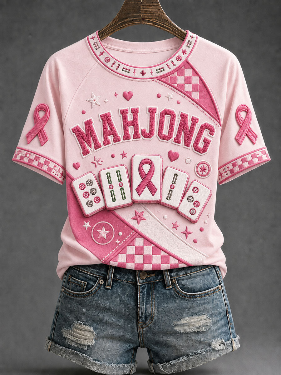 Women's Breast Cancer Awareness and Mahjong T-Shirts