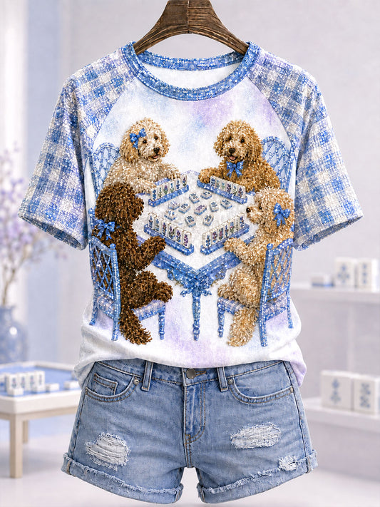 Women's Dogs Mahjong T-Shirts