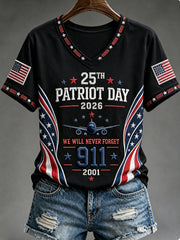 Women's 2026 PATRIOT DAY We Will Never Forget 9 11 September 11 Tee