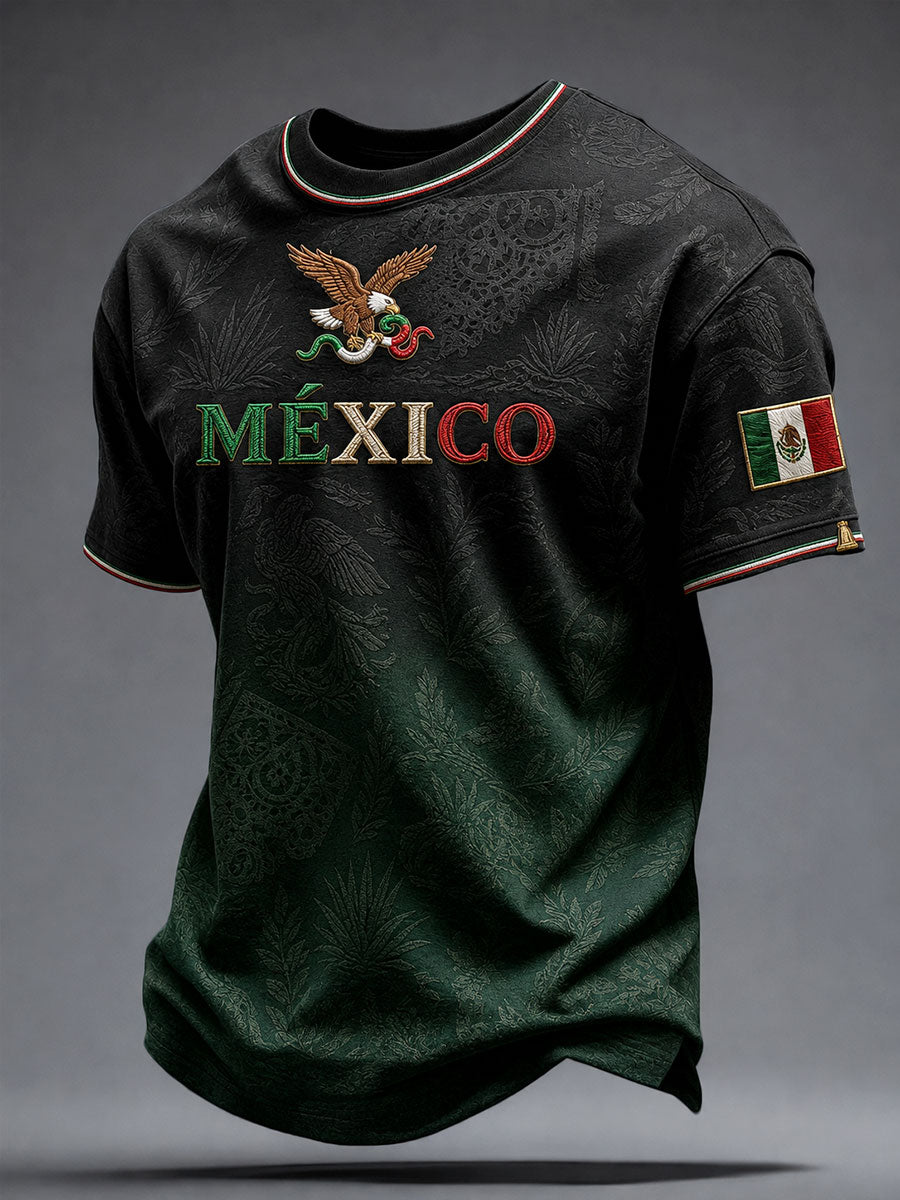 Men's Mexico Independence Day Art Printed T-shirt