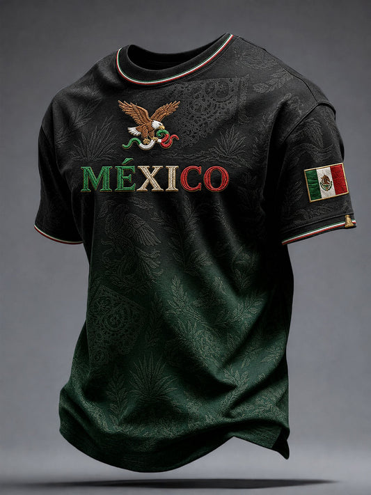 Men's Mexico Independence Day Art Printed T-shirt