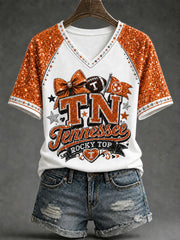 Women's Game Day Football Printed Casual T-Shirt