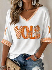 Women's Game Day Football Printed Casual T-Shirt