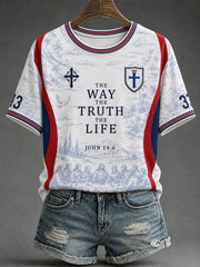 Women's 'The Way The Truth And The Life' Printed Casual T-Shirt